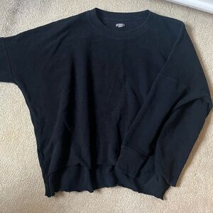 Aerie Oversized Black Crewneck